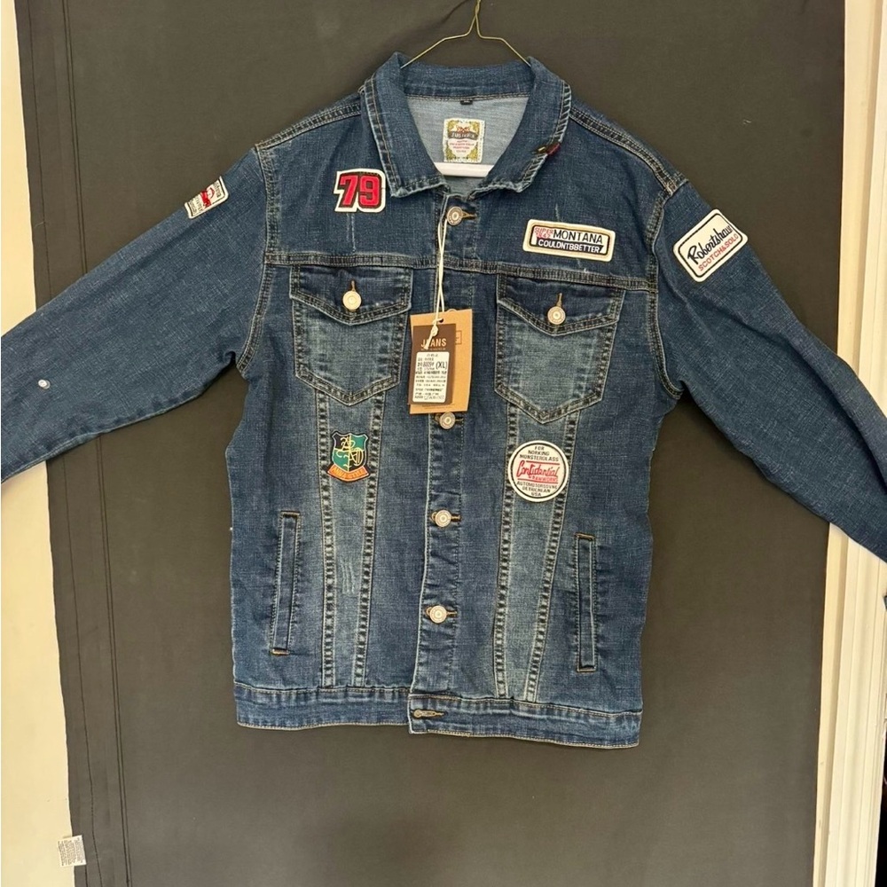 Denim Jacket with Patches
